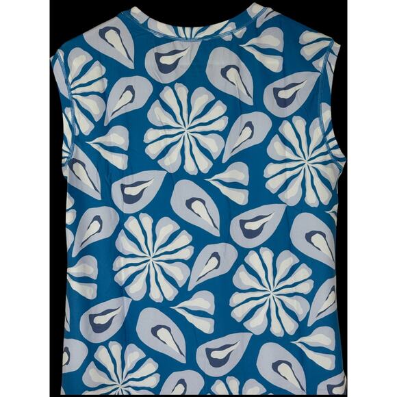 Gymwrap CloudKnit Everyday Tank Top Blue Floral Sleeveless Shirt Women’s Small - Picture 11 of 14